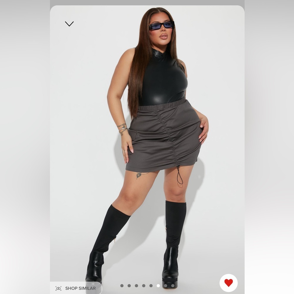 Charcoal Cargo Mini Skirt!